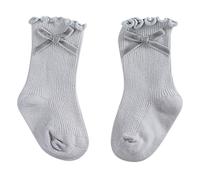 Chaussette Bebe 6-12 Mois - Bébé Tout-Petits Garçons Filles Fond Mou Chaussures Enfant en Bas Âge Princesse De Sol pour Enfants Enfants (Grey M Infant)