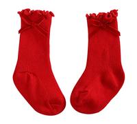 Chaussette Bebe Antiderapante - Bébé Tout-Petits Garçons Filles Fond Mou Chaussures Enfant en Bas Âge Princesse De Sol pour Enfants Enfants (Red S Infant)