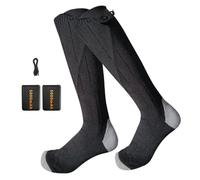 Chaussette Chauffante Rechargeable,Chauffage Chaussettes d'hiver pour Homme et Femme,4 Réglages de Chauffage, Lavables,Chauffe-Pieds Chauffants pour Le Ski Chasse Randonnée(Black)