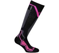 CMP - Chaussettes de ski unisexes, Noir-Rose Fluo, 39/42
