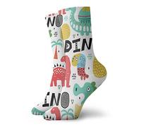 Chaussette courte adulte dinosaure feuille d'oeuf cocotier coton unisexe chaussettes classiques pour hommes femmes course Fitness Sports