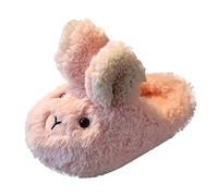 Chaussette Cuissarde Fille Filles garçons Maison Pantoufles Chaud Dessin animé Lapin Maison Pantoufles pour Enfant en Bas âge doublé Hiver Chaussures d'intérieur Chaussons Fille Bout Cap (27 Toddler)