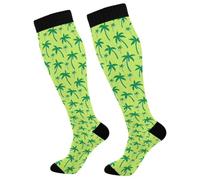 Chaussette De Compression Palmiers D'Été Calze A Compressione 50Cm | Femmes Chaussettes Contention Course Bas De Compressione Pour Fitness Entraînement Varices