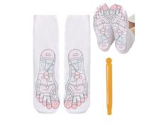 Chaussette de massage des pieds et outil - Coupe élastique respirante avec outil, chaussettes de pied en coton pour le massage | Pour femme, mère, père, personnes âgées, salon, chambre à coucher