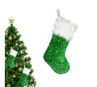 Chaussette de Noël avec Paillettes, Chaussette de Noël pailletée | Sacs de Noël avec paillettes scintillantes - Chaussettes de Noël en peluche avec paillettes pour bonbons de Noël, biscuits