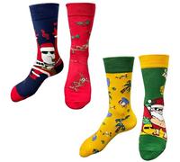 Chaussette De Noel, Chaussette Drole, Chaussettes Femme Rigolotes, Chaussettes Noël, Chaussettes Fantaisie Homme, Hiver Chaudes Humour Kitsch Chaussettes Santa Grinch Renne Moche Socks Accessoire C