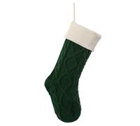 Chaussette De Noël, Chaussettes De Noël Tricotées, Décorations De Bas De Noël, Décorations Pour Réunions De Famille Fêtes, Chaussettes À Suspendre Sac Cadeau Sac De Bonbons (Taille unique,Rouge/Vert)