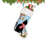 Chaussette de Noël - Décoration rustique réglable - Chaussettes cadeaux de fête, pour enfants, femmes, filles, adolescents, salle de classe, fête, cheminée, hiver