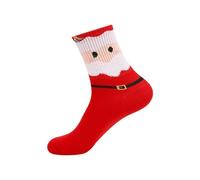 Chaussette de Noel Fantaisie pour Femme et Homme Mi Haute Chaussettes Noel Rigolote Unisexe Imprimé Graphique Humour Mignon Chaussette Drole de Noël Chaude Stretch Chaussettes Chaudes Automne Hiver