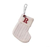 Chaussette de Noël Flocon de Tricotée 20cm pour arbre pour décor | Matériau tricoté grande capacité corde suspendue pour suspendre à l' pour arbre la couronne