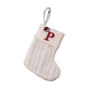 Chaussette de Noël Flocon de Tricotée 20cm pour arbre pour décor | Matériau tricoté grande capacité corde suspendue pour suspendre à l' pour arbre la couronne