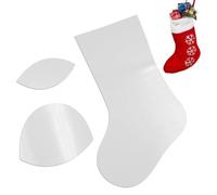 Chaussette de Noël Modèles de 20,4 cm / 12/20 pouces | Ensemble de pochoirs de bas faits à la main | Modèle de matelassage pour de cadeaux de Noël, décoration, artisanat, bricolage