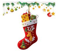 Chaussette de Noël pour sapin de Noël - Suspension acrylique 2D décorative, décorations de Noël, sac à dos, voiture, miroir rétroviseur, couronne, étagère, mur et fêtes de Noël