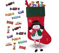 Chaussette de Noël XXL garnie de 100 Bonbons au chocolat Kinder, Daim, Milka & Célébrations | Idéal pour suspendre à la cheminée