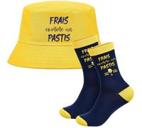 CHAUSSETTE DE NOËLZENATERRA-Chaussettes courtes homme ""Frais comme un pastis"", taille 39-46