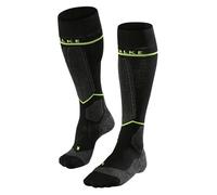 Chaussette de ski - FALKE - SK Energizing Wool - Compression graduelle - Laine mérinos - Noir/jaune 39/42 39/42