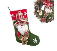Chaussette décorative festive pour cheminée - Bas de Noël à suspendre, pour intérieur de vacances | Grand bas , réutilisable, bas de cheminée classique pour décoration de Noël