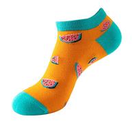 Chaussette deux paires femme fille novelty funny mignon cheville 3D imprimé motif design coloré basse doublure confortable