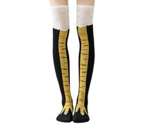 Chaussette Drole,Chicken Legs Socks Patte de Poulet Amusantes Funny Poule Chausettes,Femmes Hautes je Leg Socken,Personnalisé Cadeaux Chaussettes Noel Anniversaire,Idee Rigolo,pour Adulte Femme Homme