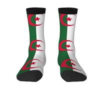 Chaussette Élastique Drapeau De L'Algérie Chaussette Hiver Unisexe Chaussettes Thermique Chaussettes Maison 40Cm Pour Amis, Halloween, Adolescent