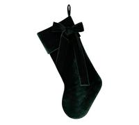 Chaussette en velours pour Noël - Décorations festives, chaussettes en velours avec nœud - pour sapin de Noël, étagère de cheminée, escalier, mur, maison, ferme, fête