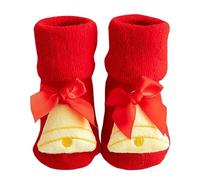 Chaussette Enfant - De Noël Épaisses pour Enfants Rouges du Nouvel an pour Bébés À Terme en Coton Épais À Tube Moyen Automne Et Hiver (D S)