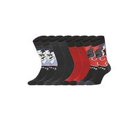Chaussette Enfant Naruto Shippuden, Chaussettes Garçon Sasuke, Itachi (Lot de 4), Noir, Rouge, Gris, Blanc, Taille 31/34
