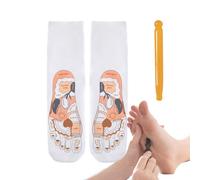 Chaussette et Outil de Massage des Pieds,Ajustement Élastique Respirant Avec Outil - Confort des Pieds pour Femmes et Hommes,Pour Femmes, Mères, Pères, Personnes Âgées, Salon, Chambre, Appartement,