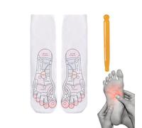 Chaussette Et Outil De Massage Des Pieds - Soulage Les Pieds Naturellement | Avec Tableau À Points Anglais Pied En Coton | Donateurs De Soins Personnels Et Familles, Chaussettes Pour Masser Dames Mère