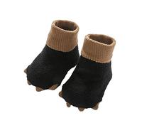 Chaussette Fille 27/30 - Petites Pattes Bébé De Sol Bébé Coton Automne Hiver Nouveau Demi Velours Peau Douce Garçons Filles (Black L Toddler)
