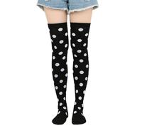 Chaussette Haute Femme à Motif Pois Coccinelle Cosplay Chaussettes Noel Montantes Fantaisie Stretch Chaussette Drole Rigolote Humour de Noel Carnaval Spectacle Chaussettes Longues Hiver Chaudes