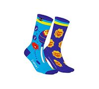 Chaussette Homme Chupa Chups Coton, 1 Paire de Chaussettes Fantaisie Homme, Haute et Respirante, Bleu, Rouge, Jaune, Taille 39/42