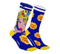Chaussette Homme Chupa Chups Coton, 1 Paire de Chaussettes Fantaisie Homme, Haute et Respirante, Bleu Taille 39/42