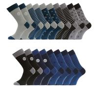 Chaussette Homme Coton peigné - Lot de 9 - Chaussettes Hautes Homme, Noir Taille 43/46