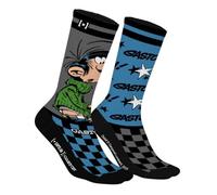 Chaussette Homme Gaston Lagaffe Coton, 1 Paire de Chaussettes Fantaisie Homme, Haute et Respirante 39/42