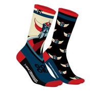 Chaussette Homme Goldorak Coton, 1 Paire de Chaussettes Fantaisie Homme, Édition Limitée et Originale Taille 39/42 Noir/Jaune/Rouge/Beige