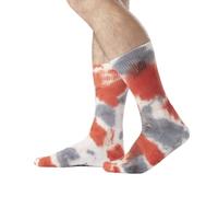 Chaussette Homme Naruto Shippuden, 1 Paire de Chaussette Haute Tie & Dye, Confortable et Douce, Orange, Blanc, Gris, Taille 43/46