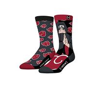 Chaussette Homme Naruto Shippuden Coton, 1 Paire de Chaussettes Fantaisie Homme Itachi, Haute et Douce, Noir, Rouge, Gris, Taille 39/42