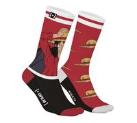 Chaussette Homme One Piece Coton, 1 Paire de Chaussettes Fantaisie Homme, Rouge Taille 43/46