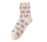 Chaussette Laine Femme 38,Chaussettes Chaudes D'Hiver Bas Thermiques Mi-Mollet Confortables Avec DéTail NœUd Doux Et Moelleux Pour Un Confort Optimal à L'IntéRieur Comme à L'ExtéRieur