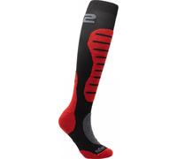 Chaussette Longue Technique Unisexe Moto Hivernale Six2 Mot2 Mérinos Noir/Rouge