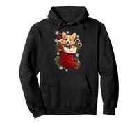 Chaussette Noël Corgis et Chien Flocons de Neige Sweat à Capuche