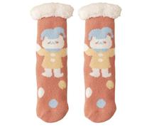 Chaussette Noel Homme Femme, Chaussettes D'Hiver Douillettes, Doublées De Laine D'Agneau Épaisse, Montantes Jusqu'Aux Genoux Pour Un Confort Douillet Et La Joie Des Fêtes (Brown, One Size)