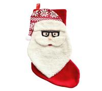 Chaussette Noel Homme Femme, Christmas Winter Snowman Socks Decorations Hanging Candy Bags Casual Style Party Props Socks (Red, One Size)