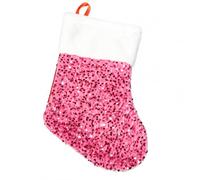Chaussette Noël Sequin, Style Américain, Rose, 18 * 39 | fibre polyester, décoration festive, cheminée, sac caau, style européen, sequin, esprit Noël, pour la chambre