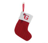 Chaussette Noël Tricotée Flocon Lettre 18x14cm Chaussette Noël(G) | Tricot doux, motif flocon, lettre alphabet, taille 18x14cm, festif