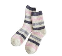 Chaussette Pantoufle Femme Chaussettes D'intérieur Chaussons Homme Hiver Fourrées Antidérapantes Vetement Pantoufles Moumoute Antidérapante Chausson Noel Chaud 39 42 Cocooning De Nuit c-Rose
