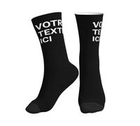 Chaussette Personnalisé avec Texte, Chaussettes Femme Personnalisée photo Concevez Votre Propre Logo, cadeaux Chaussette Personnalisable de Saint-Valentin pour petit ami petite amie famille amoureux