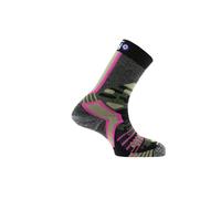 Chaussette randonnÃ©e Thyo MI CHAUSSETTE TREK (NOIR / ROSE) 41-43