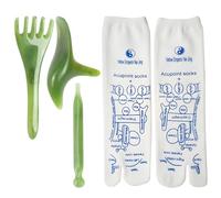 Chaussette Réflexologie, Chaussette Réflexologie Plantaire, Chaussettes Acupuncture, Livré Avec Des Outils de Massage, Convient à La Fatigue et Aux Douleurs Des Pieds Causées Par La Marche, Unisexe